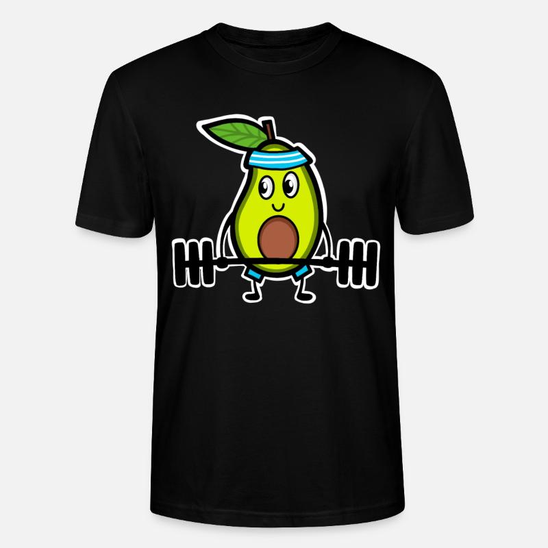 Avocat-Haltérophilie - T-shirt bio CRAFTER Stanley Stella Unisexe - noir