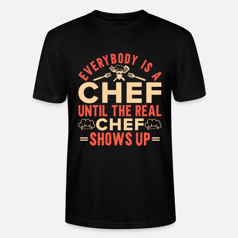 Küchenchef Spruch Geschenk Lustig Koch - Stanley/Stella Unisex Bio-T-Shirt CRAFTER - Schwarz
