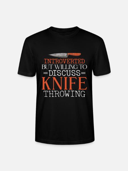 Messerwurfscheibe Geschenk Messerwerfer - Stanley/Stella Unisex Bio-T-Shirt CRAFTER - Schwarz