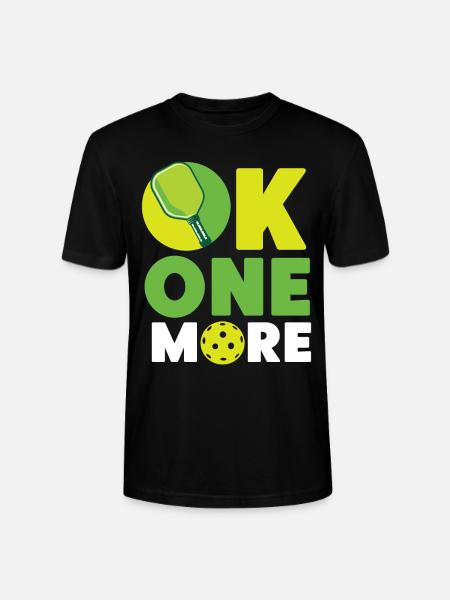 Pickleball Ok One More - Stanley/Stella CRAFTER Unisex Organic T-Shirt - black