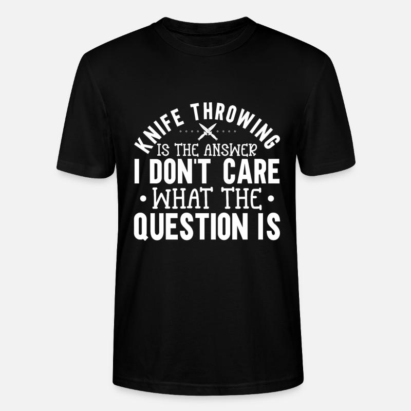 Messerwurfscheibe Geschenk Messerwerfer - Stanley/Stella Unisex Bio-T-Shirt CRAFTER - Schwarz