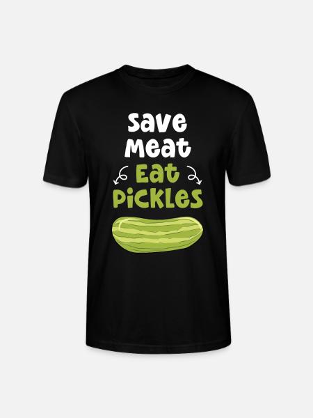 Save Meat Eat Pickles - Stanley/Stella CRAFTER Unisex Organic T-Shirt - black