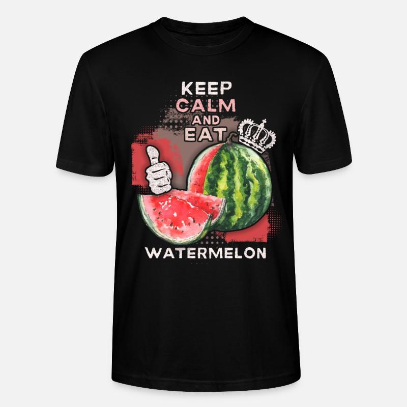 Pastèque drôle de dicton Eat-Watermelon - T-shirt bio CRAFTER Stanley Stella Unisexe - noir