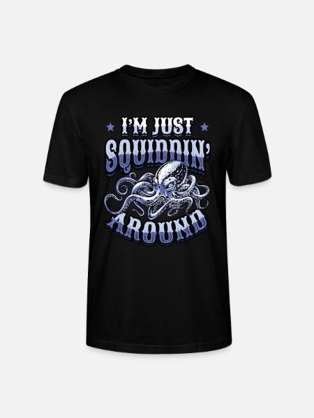 I'm just an octopus - Stanley/Stella CRAFTER Unisex Organic T-Shirt - black