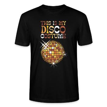 This Is My Disco Costume - Stanley/Stella Unisex Bio-T-Shirt CRAFTER - Schwarz - Vorne - Alina (178cm) & Michal (187cm)