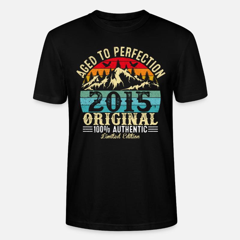 Perfekt gealtert 2015 Original - Stanley/Stella Unisex Bio-T-Shirt CRAFTER - Schwarz