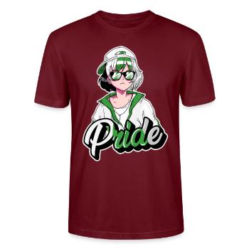 Demiromantischer Stolz Coole Anime Mädchen Demirom - Stanley/Stella Unisex Bio-T-Shirt CRAFTER - Burgunderrot - Vorne - Alina (178cm) & Michal (187cm)