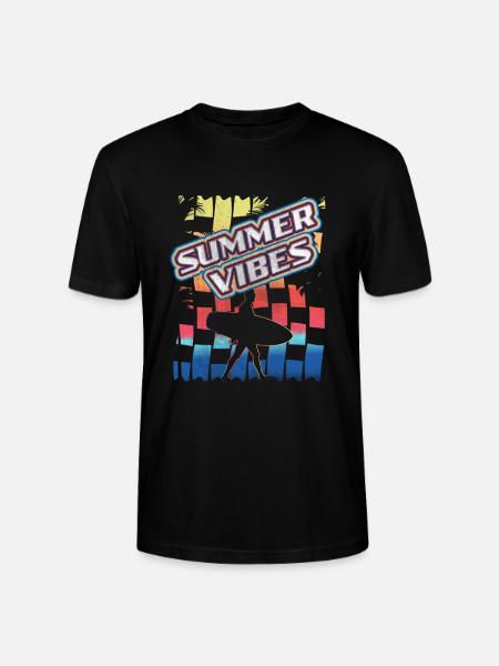 summer vibes Summer Sun Beach - Stanley/Stella CRAFTER Unisex Organic T-Shirt - black