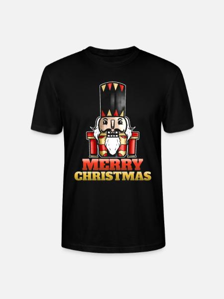 Nutcracker Merry Christmas - Stanley/Stella CRAFTER Unisex Organic T-Shirt - black