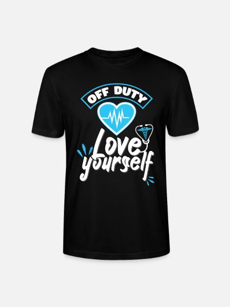 Off Duty Love Yourself - Stanley/Stella CRAFTER Unisex Organic T-Shirt - black