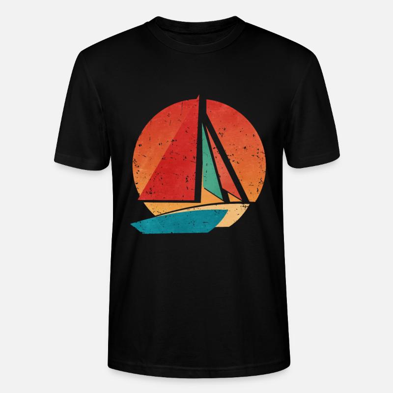 Retro Katamaran - Stanley/Stella Unisex Bio-T-Shirt CRAFTER - Schwarz