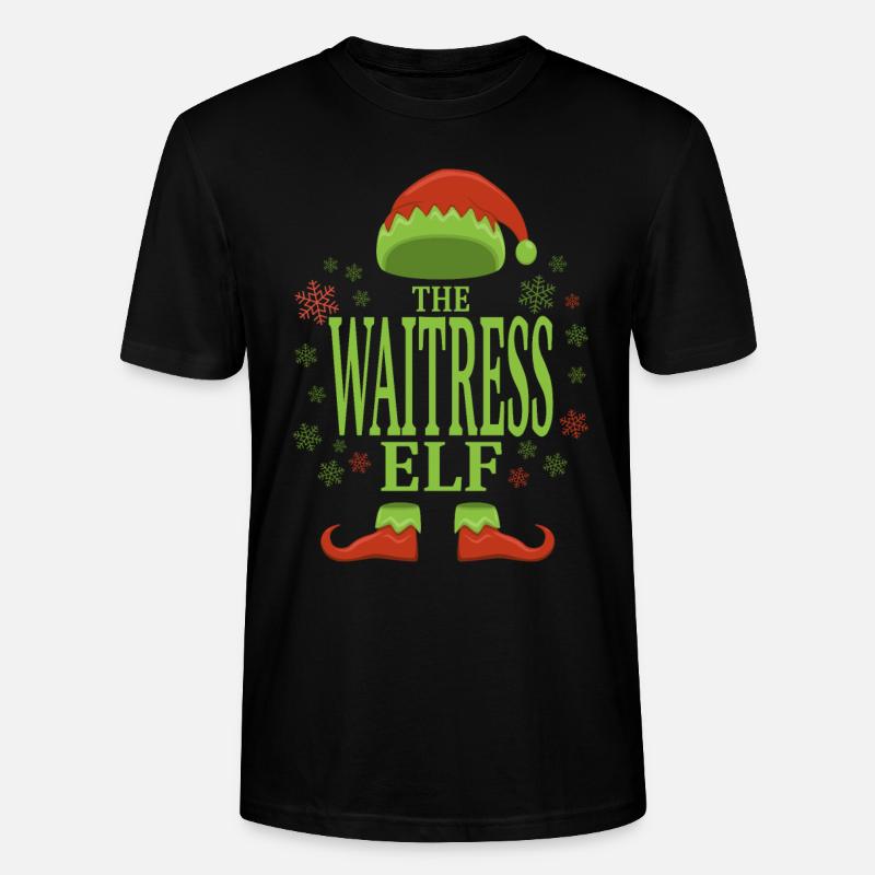 Serveuse Elfe de Noël - T-shirt bio CRAFTER Stanley Stella Unisexe - noir