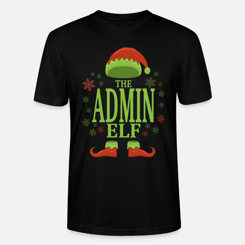 Admin Elfe de Noël - T-shirt bio CRAFTER Stanley Stella Unisexe - noir