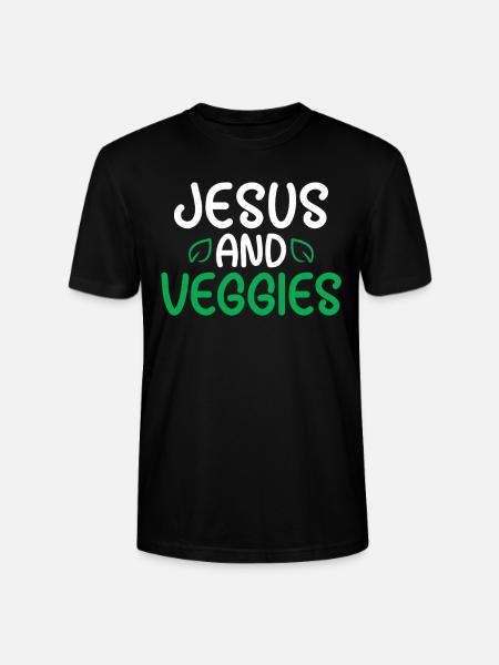 Veggie Lover Vegan Gift - Stanley/Stella CRAFTER Unisex Organic T-Shirt - black