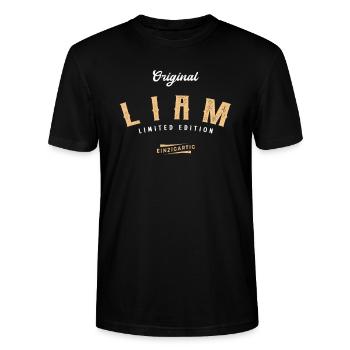 Liam Limited Edition - Stanley/Stella Unisex Bio-T-Shirt CRAFTER - Schwarz - Vorne - Alina (178cm) & Michal (187cm)
