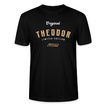 Theodor Limited Edition - Stanley/Stella Unisex Bio-T-Shirt CRAFTER - Schwarz - Vorne - Alina (178cm) & Michal (187cm)