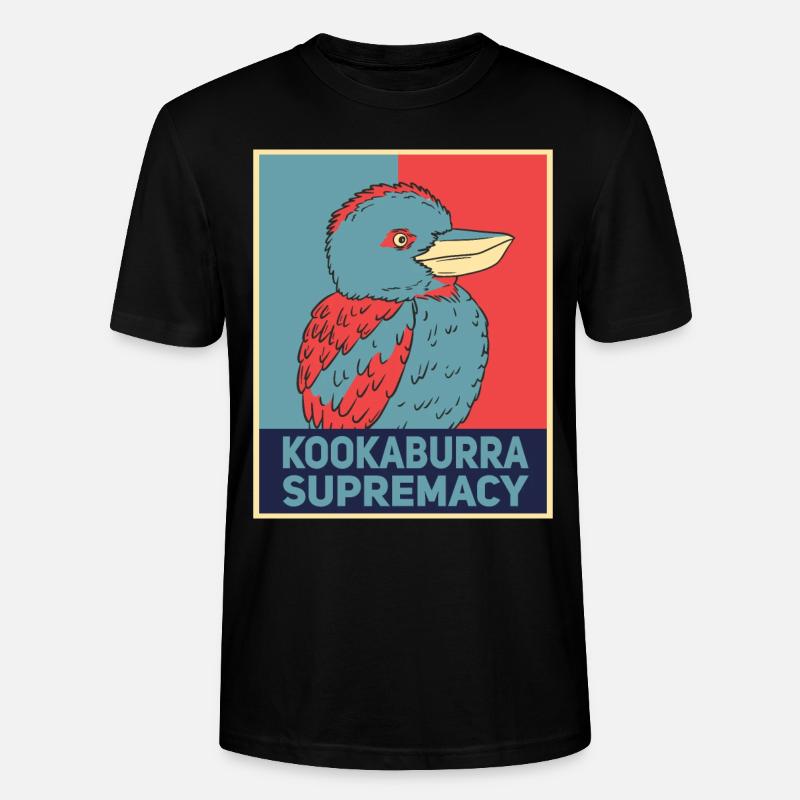 Kookaburra australien - T-shirt bio CRAFTER Stanley Stella Unisexe - noir