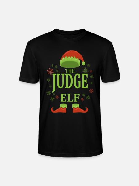 Judge Christmas Elf - Stanley/Stella CRAFTER Unisex Organic T-Shirt - black