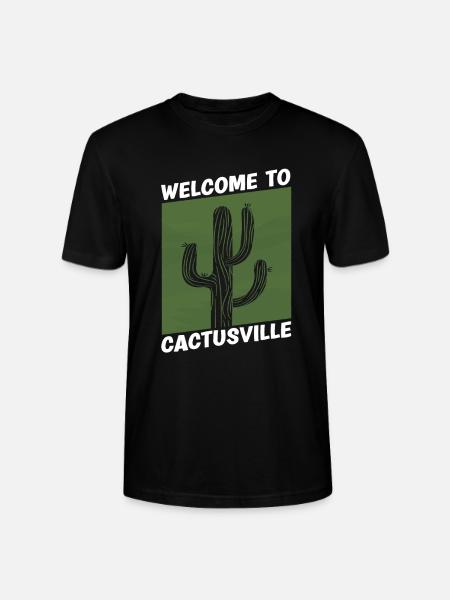 Cactus Garden - Stanley/Stella CRAFTER Unisex Organic T-Shirt - black
