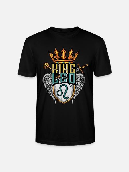 Leo Zodiac Sign - Stanley/Stella CRAFTER Unisex Organic T-Shirt - black