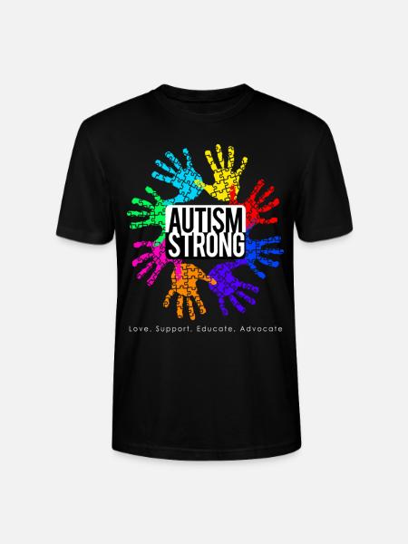 Autism Strong - Stanley/Stella CRAFTER Unisex Organic T-Shirt - black