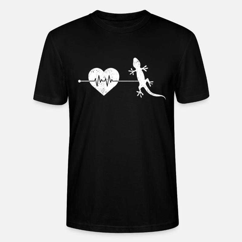 Eidechse Herzschlag - Stanley/Stella Unisex Bio-T-Shirt CRAFTER - Schwarz