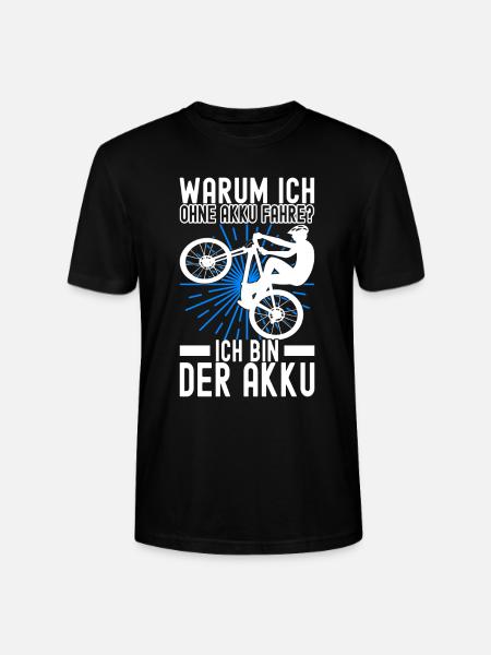 Fahrrad Fahrradfahrer - Stanley/Stella Unisex Bio-T-Shirt CRAFTER - Schwarz