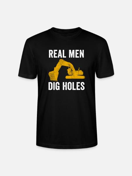 Bagger Bauarbeiter Baggerfahrer Baumaschine Job - Stanley/Stella Unisex Bio-T-Shirt CRAFTER - Schwarz