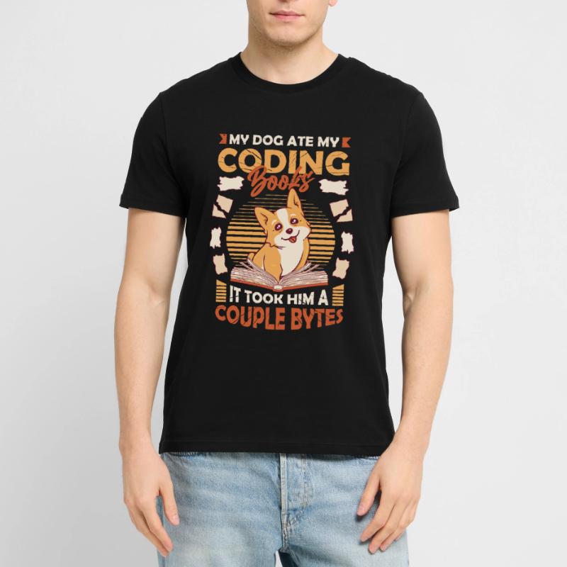 Hund Bytes Code Computer Witz Programmierung Stanley/Stella Unisex Bio-T-Shirt CRAFTER