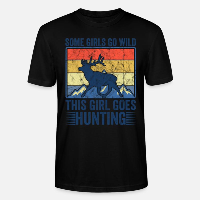 Hirschjagd Jägerin Spruch Jagd - Stanley/Stella Unisex Bio-T-Shirt CRAFTER - Schwarz