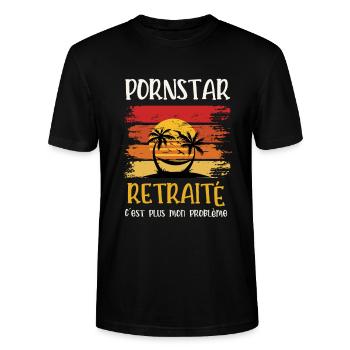 pornstar retraité - T-shirt bio CRAFTER Stanley Stella Unisexe - noir - Devant - Alina (178cm) & Michal (187cm)