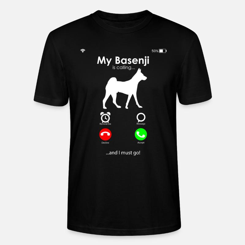 Basenji - T-shirt bio CRAFTER Stanley Stella Unisexe - noir