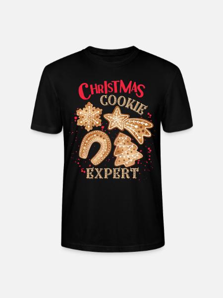 Christmas cookies, Christmas cookies, Gingerbread - Stanley/Stella CRAFTER Unisex Organic T-Shirt - black