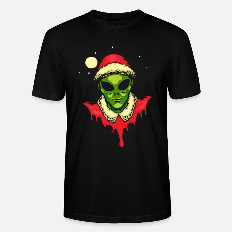 Alien Santa Outfit - Stanley/Stella Unisex Bio-T-Shirt CRAFTER - Schwarz