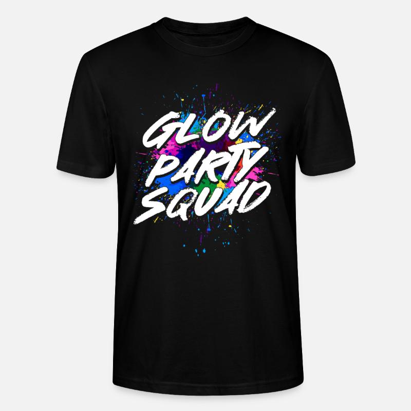Glow Party Squad - Stanley/Stella Unisex Bio-T-Shirt CRAFTER - Schwarz