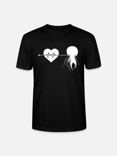 Jellyfish heartbeat - Stanley/Stella CRAFTER Unisex Organic T-Shirt - black