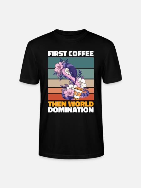 Snake coffee - Stanley/Stella CRAFTER Unisex Organic T-Shirt - black
