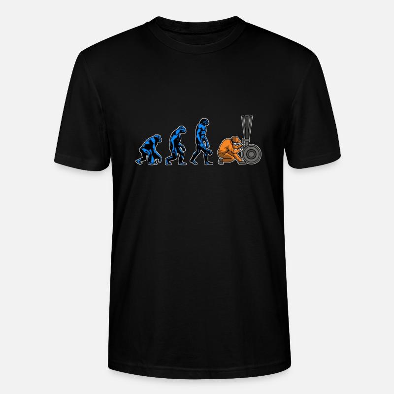 Aircraft Mechanic Evolution - Stanley/Stella CRAFTER Unisex Organic T-Shirt - black