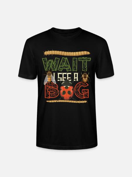 Wait, I see an insect - Stanley/Stella CRAFTER Unisex Organic T-Shirt - black