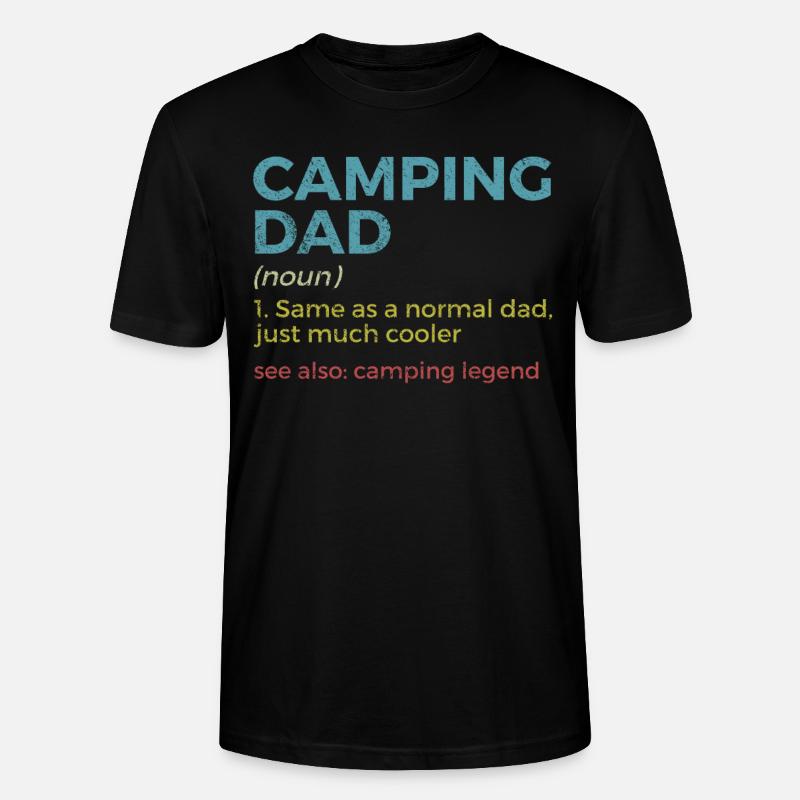 Camping Camping Camping-car - T-shirt bio CRAFTER Stanley Stella Unisexe - noir
