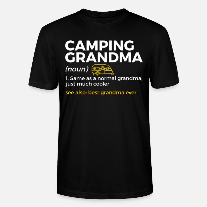 Camping Camping Camping-car - T-shirt bio CRAFTER Stanley Stella Unisexe - noir