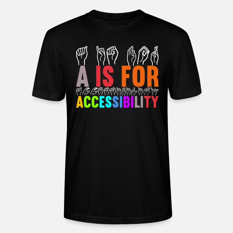 Deaf Deaf Mute Deaf - Stanley/Stella CRAFTER Unisex Organic T-Shirt - black