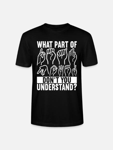 Deaf Deaf Mute Deaf - Stanley/Stella CRAFTER Unisex Organic T-Shirt - black