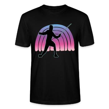 Fencing Fencing Sport Fencing - Stanley/Stella CRAFTER Unisex Organic T-Shirt - black - Front - Alina (178cm) & Michal (187cm)