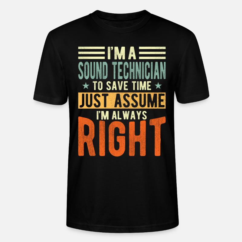 Ingénieur du son - T-shirt bio CRAFTER Stanley Stella Unisexe - noir