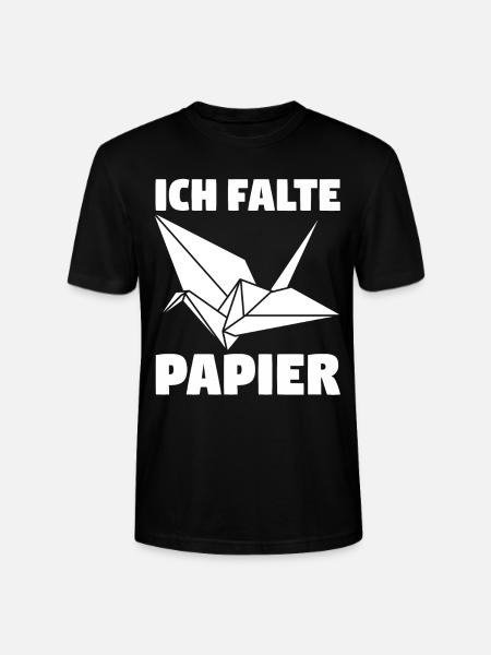 Ich falte Papier - Stanley/Stella Unisex Bio-T-Shirt CRAFTER - Schwarz