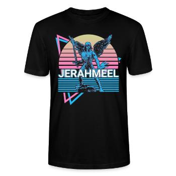 Jerahmeel Saint Jerahmeel Archange Rétro - T-shirt bio CRAFTER Stanley Stella Unisexe - noir - Devant - Alina (178cm) & Michal (187cm)