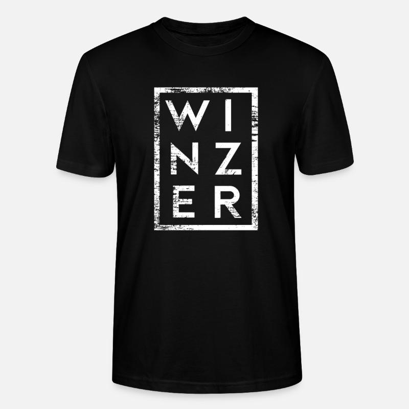 Winzer Minimalismus - Stanley/Stella Unisex Bio-T-Shirt CRAFTER - Schwarz