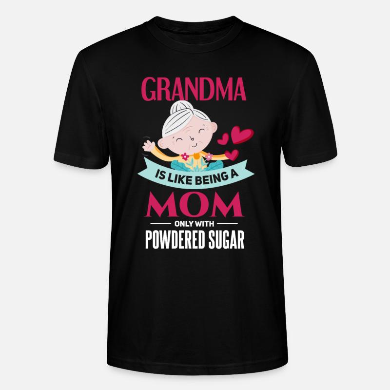 Süßes Großmutter Oma Enkel Spruch - Stanley/Stella Unisex Bio-T-Shirt CRAFTER - Schwarz