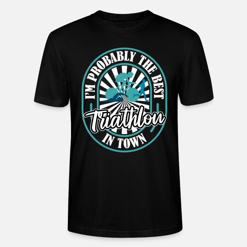 Triathlète de triathlon Lustig - T-shirt bio CRAFTER Stanley Stella Unisexe - noir
